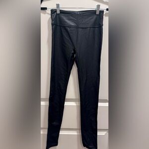 Black shimmery Faux Leather Leggings sz small